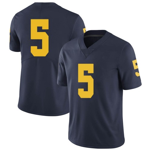 Joe Milton III Michigan Wolverines Men's NCAA #5 Navy Limited Brand Jordan College Stitched Football Jersey PVS1854ER